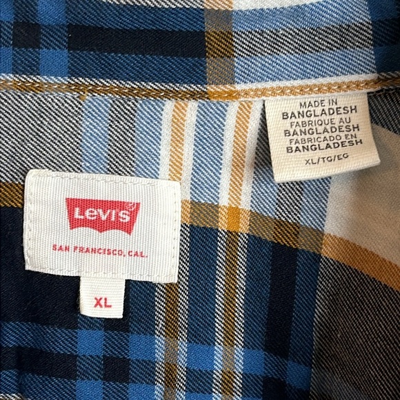 Levi’s JACKSON WORKER OVERSHIRT Plaid button down long sleeve flannel shirt - Picture 3 of 13